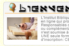 institut biblique (par correspondance) en ligne